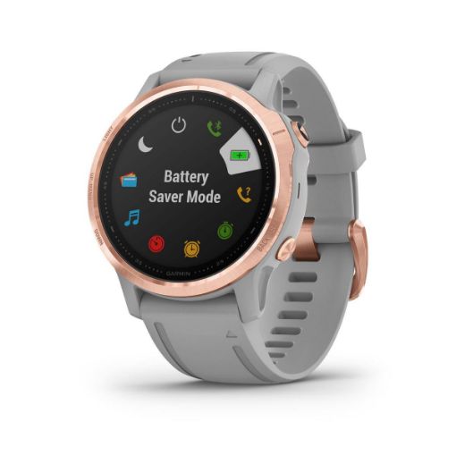 Fenix 6S Sapphire Rose Gold-tone with Powder Grey Band, Garmin