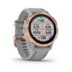 Fenix 6S Sapphire Rose Gold-tone with Powder Grey Band, Garmin