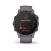 Fenix 6S Pro Solar Amethyst Steel with Shale Gray Band, Garmin