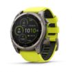 fenix 8 51mm Solar Sapphire Titanium with Amp Yellow and Graphite, Garmin