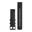 Λουρί QuickFit 20 Heathered Black Nylon with Black Hardware για Fenix 6S, Garmin