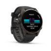 fenix 8 43mm AMOLED Sapphire Titanium Carbon Gray with Black and Pebble Gray, Garmin