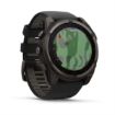 fenix 8 47mm Solar Sapphire Titanium Carbon Gray with Black and Pebble Gray, Garmin