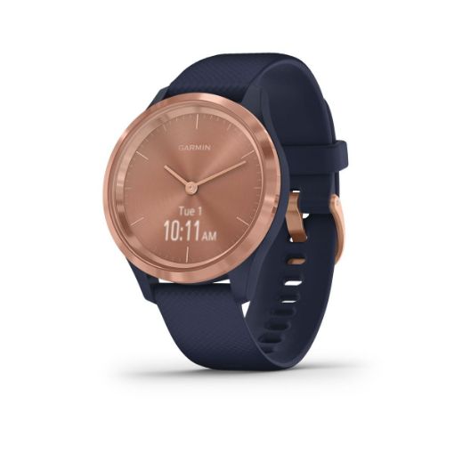 vivomove 3S Navy Silicone with Rose Gold Hardware, Garmin