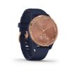 vivomove 3S Navy Silicone with Rose Gold Hardware, Garmin