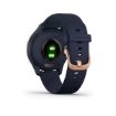 vivomove 3S Navy Silicone with Rose Gold Hardware, Garmin