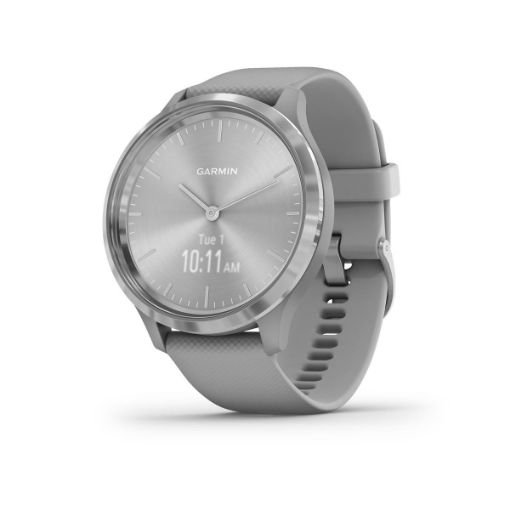 vivomove 3 Powder Gray Silicone with Silver Hardware, Garmin