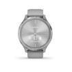 vivomove 3 Powder Gray Silicone with Silver Hardware, Garmin