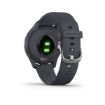 vivomove 3S Granite Blue Silicone with Silver Hardware, Garmin