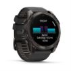 fenix 8 51mm AMOLED Sapphire Titanium Carbon Gray with Black and Pebble Gray, Garmin