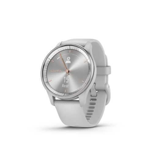 vivomove Trend Silver Stainless Steel Bezel with Mist Grey Case, Garmin