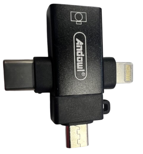 Εικόνα της Αdapter andowl 3 IN1 ,USB-TYPE C -IPHONE-