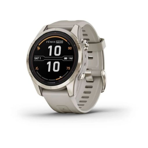 fenix 7S Pro Sapphire Solar Soft Gold with Light Sand, Garmin