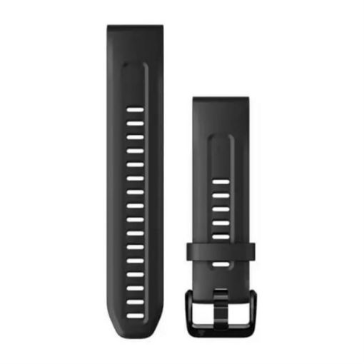 Λουρί QuickFit 20 Black Silicone για Fenix 7S, Garmin