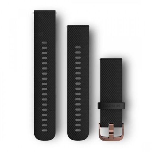 Λουρί 20mm Quick Release Black with Rose Gold Hardware, Garmin