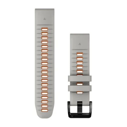 Λουρί QuickFit 22 Fog Grey/Ember Orange Silicone, Garmin