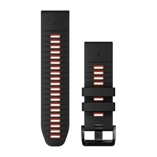 Λουρί QuickFit 26 Black/Flame Red Silicone, Garmin