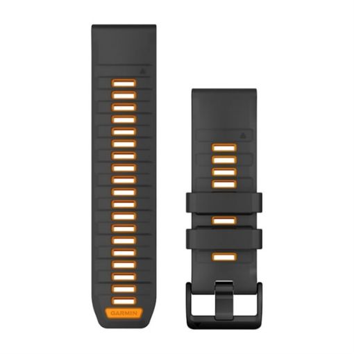QuickFit 26 Silicone Band Graphite with Spark Orange για Fenix 8 51mm, Garmin