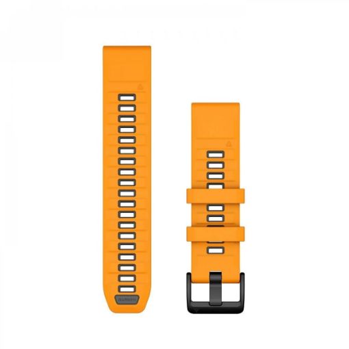 QuickFit 22 Silicone Band Spark Orange with Graphite, Garmin