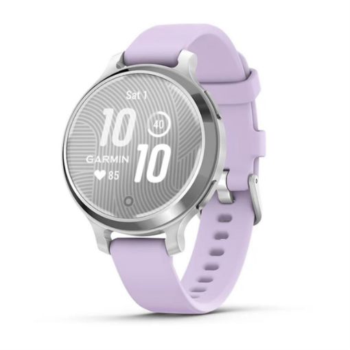Lily 2 Active Silver with Purple Jasmine Silicone, Garmin