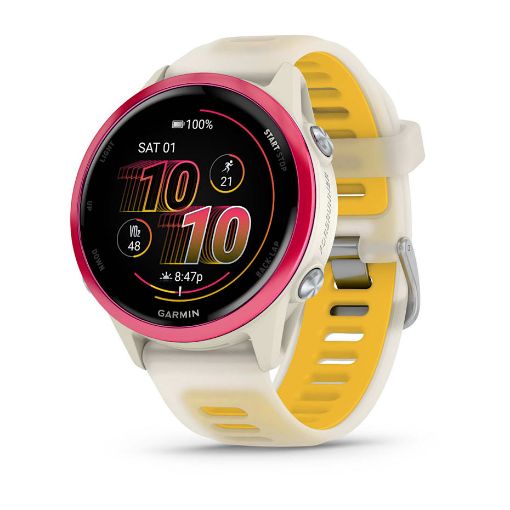 Picture of Garmin Forerunner 570 42mm Raspberry Aluminum with Translucent Bone and Mango